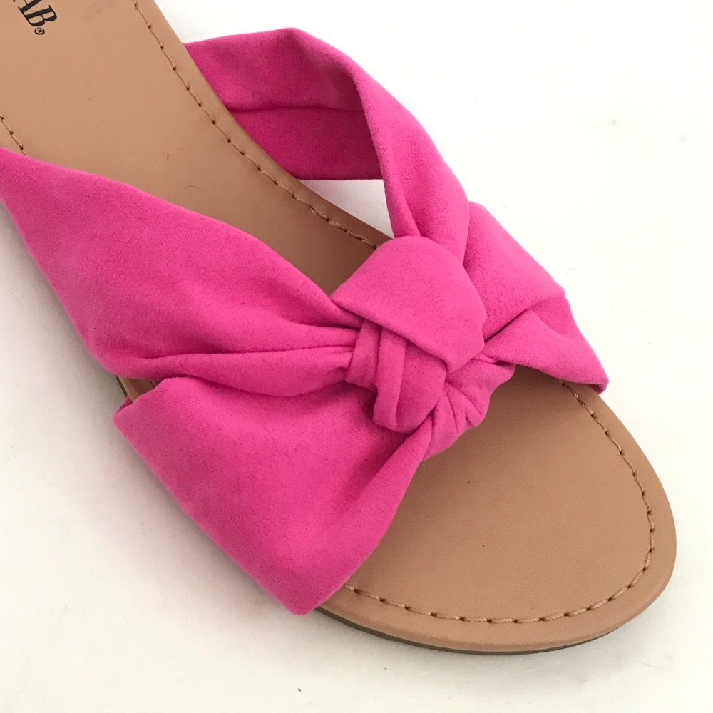 JUSTFAB Pink Sandals Slip On Slide Sandals Women’s Size 8.5 - Picture 5 of 16